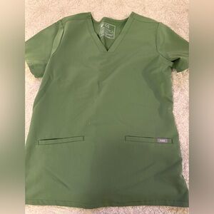 Figs Technical Collection Olive Scrub Top